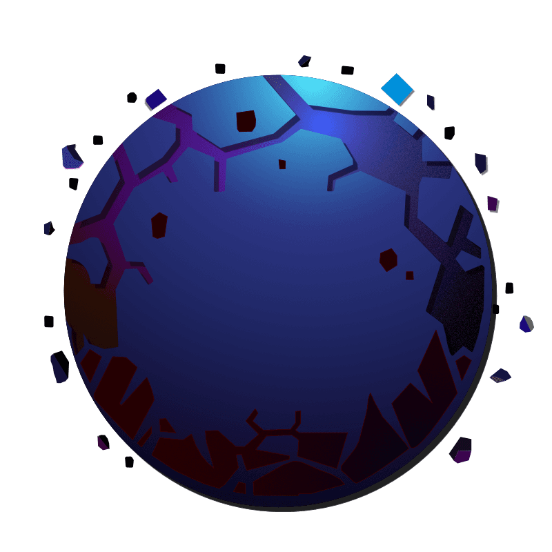 Chaos Series cracked sphere logo