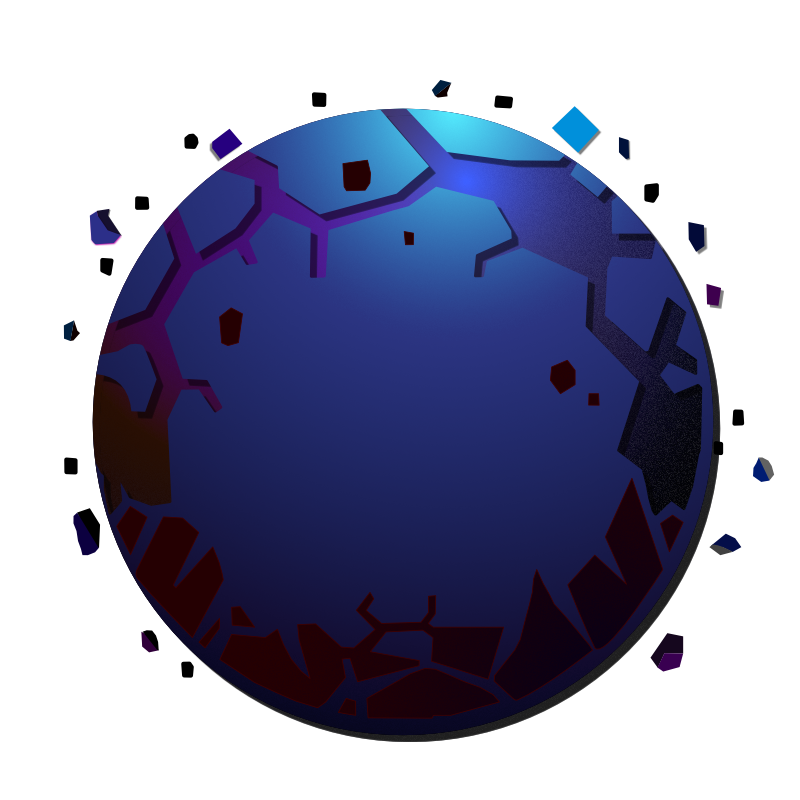 Chaos Series cracked sphere logo